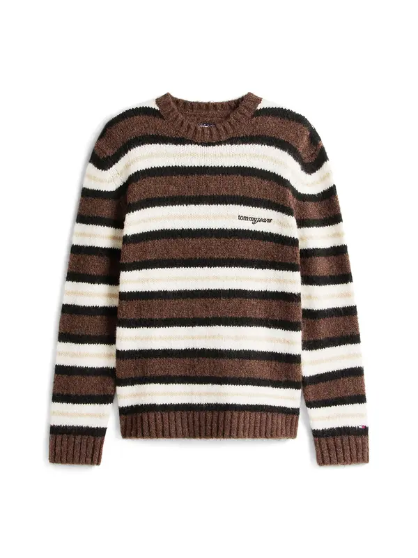 Tommy Jeans Tommy Jeans Pulover  bež / rjava / črna / bela