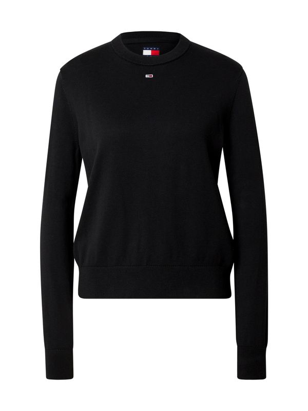 Tommy Hilfiger Tommy Jeans Pulover 'Essential'  črna