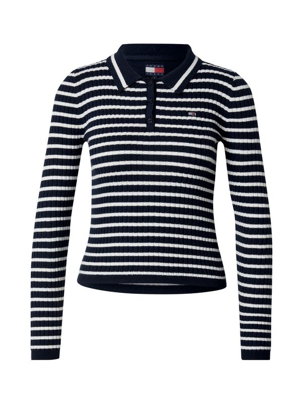 Tommy Jeans Tommy Jeans Pulover 'ESSENTIAL'  mornarska / bela