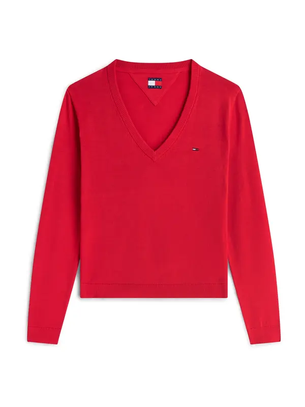 Tommy Jeans Tommy Jeans Pulover 'ESSENTIAL'  rdeča