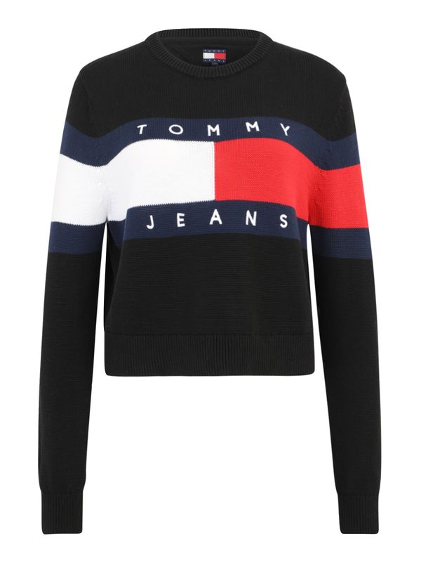 Tommy Jeans Tommy Jeans Pulover  marine / črna / bela