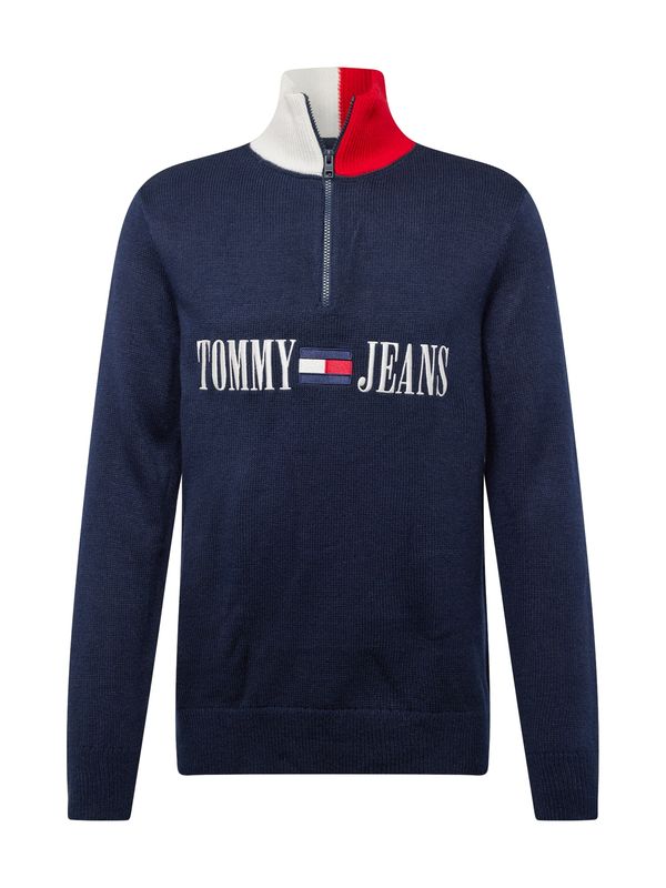 Tommy Jeans Tommy Jeans Pulover  marine / rdeča / bela