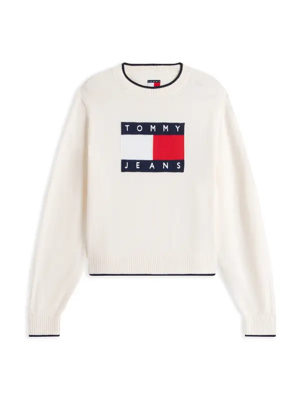 Tommy Jeans Tommy Jeans Pulover  marine / rdeča / bela / volneno bela