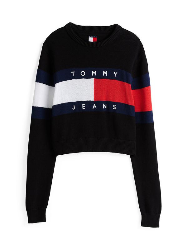 Tommy Jeans Tommy Jeans Pulover  marine / rdeča / črna / bela