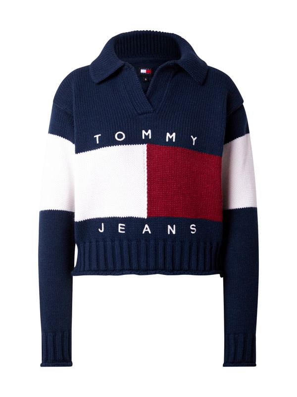 Tommy Jeans Tommy Jeans Pulover  modra / rdeča / bela