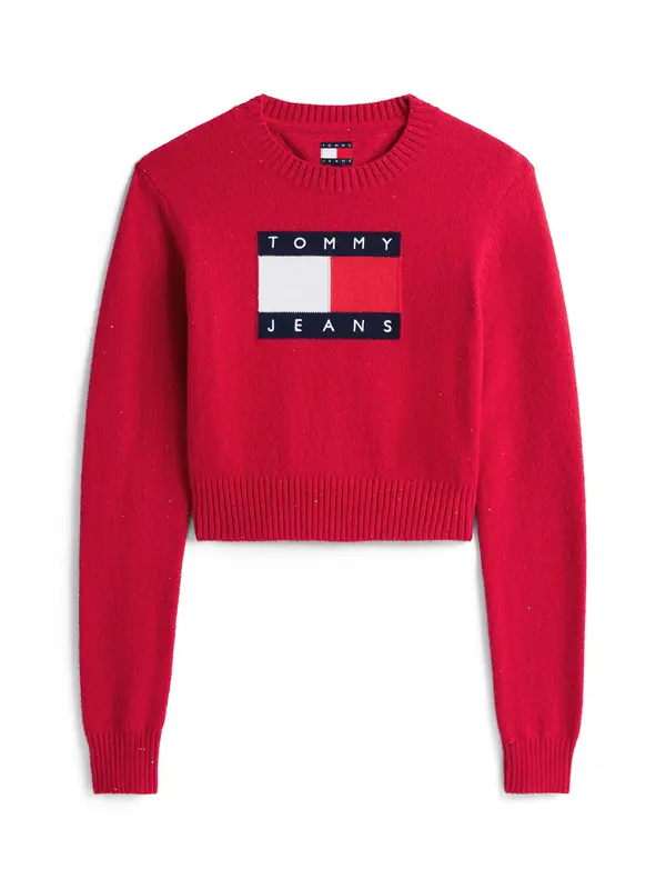 Tommy Jeans Tommy Jeans Pulover  mornarska / rdeča / bela