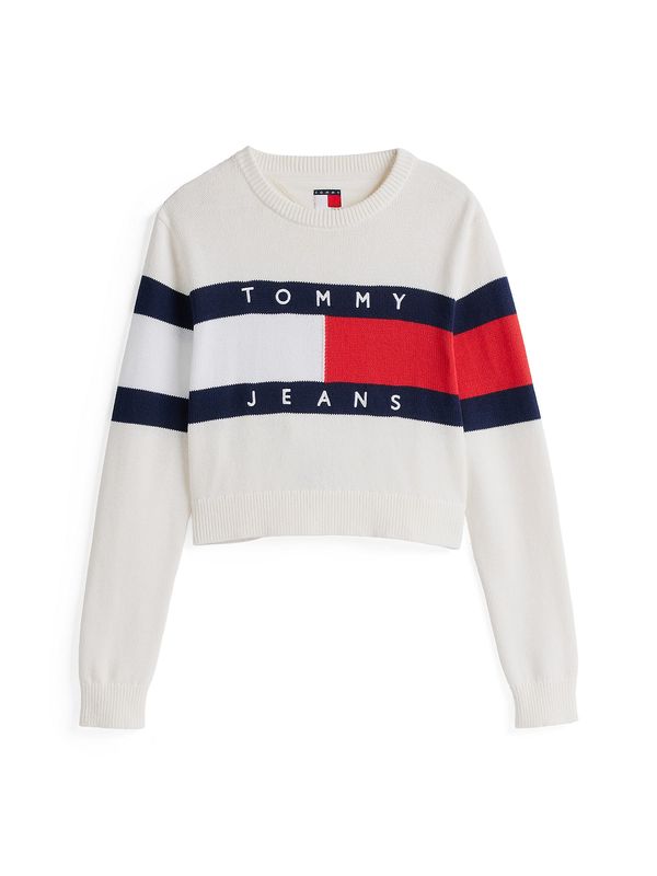 Tommy Jeans Tommy Jeans Pulover  mornarska / rdeča / bela / naravno bela