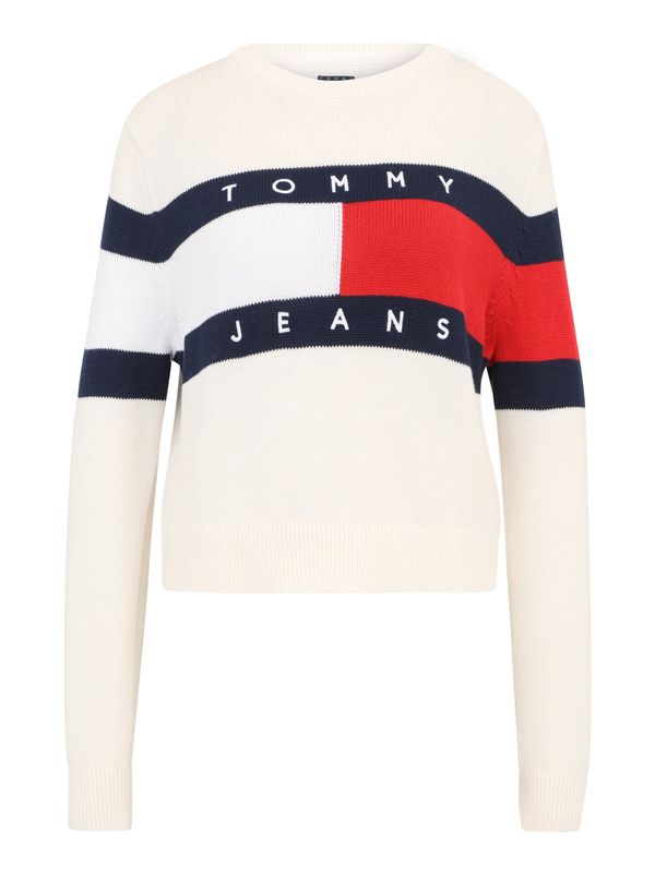 Tommy Jeans Tommy Jeans Pulover  mornarska / rdeča / bela / naravno bela