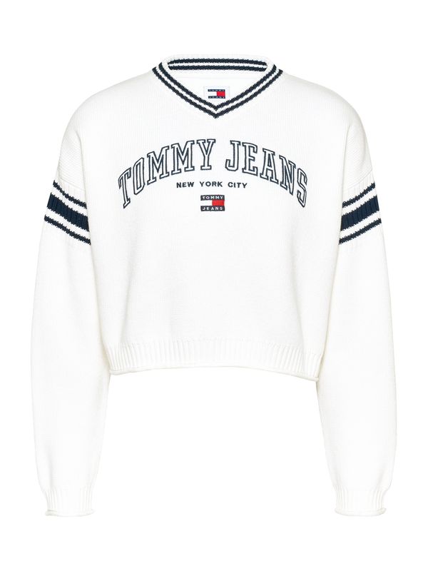 Tommy Jeans Tommy Jeans Pulover  mornarska / rdeča / bela