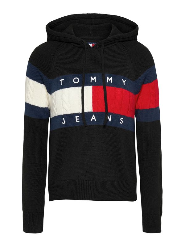 Tommy Jeans Tommy Jeans Pulover  mornarska / rdeča / črna / bela