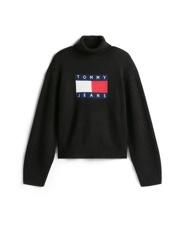 Tommy Jeans Tommy Jeans Pulover  mornarska / rdeča / črna / bela