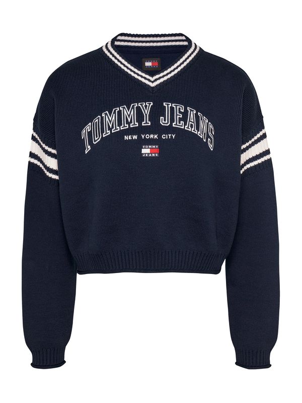 Tommy Jeans Tommy Jeans Pulover  mornarska / rdeča / off-bela