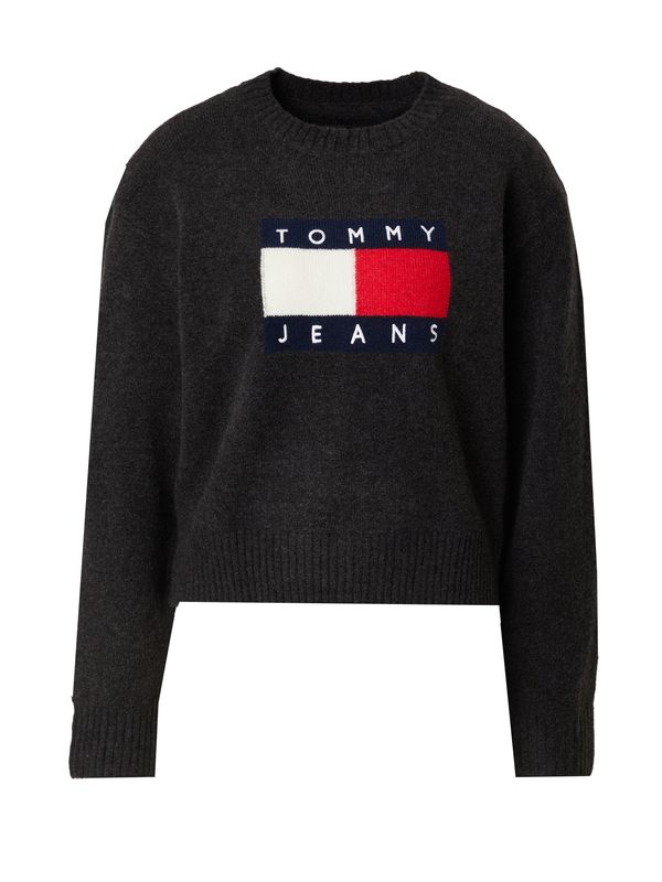 Tommy Jeans Tommy Jeans Pulover  mornarska / rdeča / pegasto črna / bela