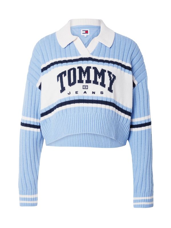 Tommy Jeans Tommy Jeans Pulover  mornarska / svetlo modra / bela