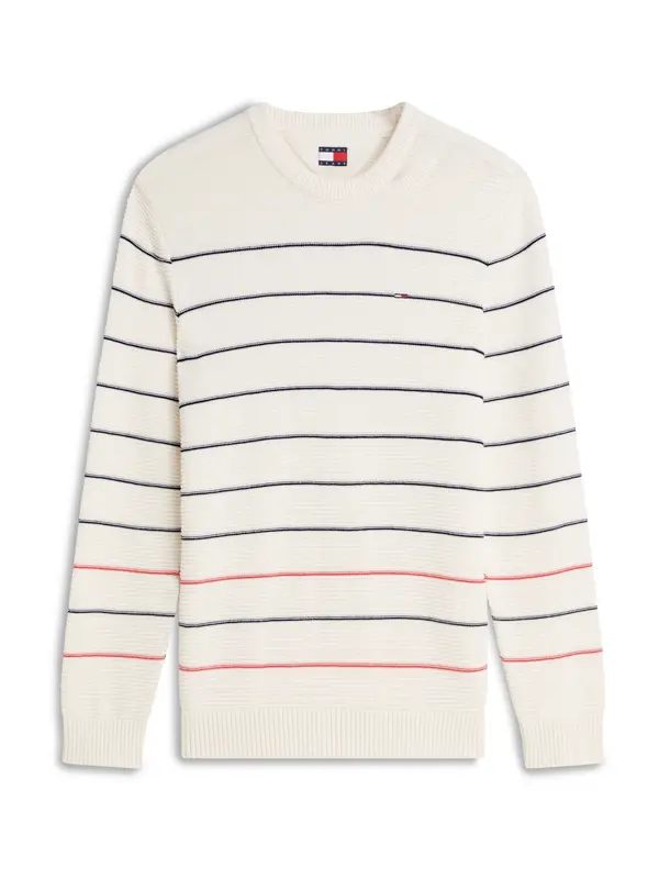 Tommy Jeans Tommy Jeans Pulover  rdeča / črna / volneno bela