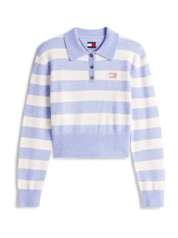 Tommy Jeans Tommy Jeans Pulover  sivka / bela