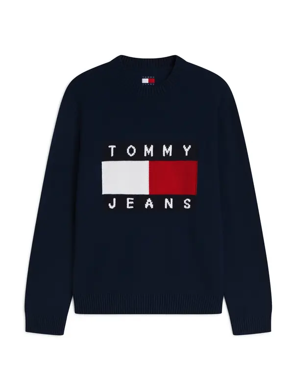 Tommy Jeans Tommy Jeans Pulover  temno modra / rdeča / bela