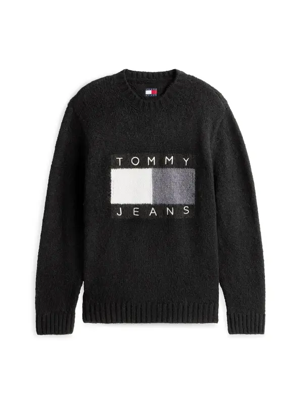 Tommy Jeans Tommy Jeans Pulover  temno siva / črna / bela