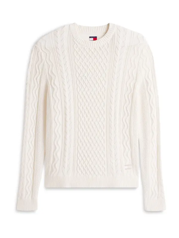 Tommy Jeans Tommy Jeans Pulover  volneno bela