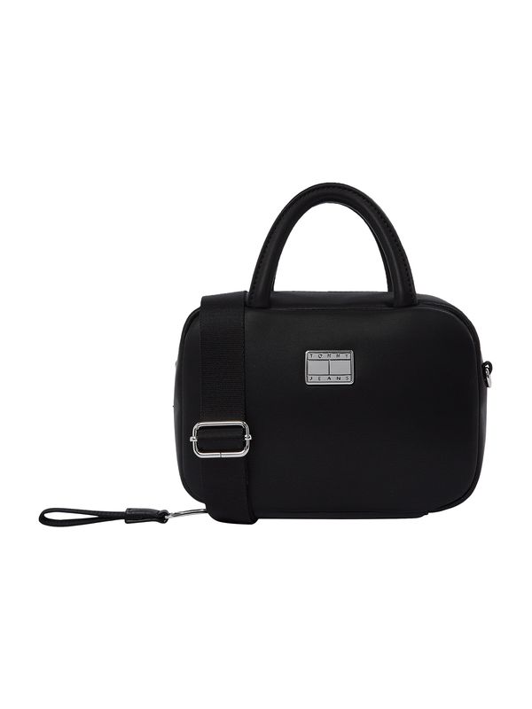 Tommy Jeans Tommy Jeans Ročna torbica 'AMERICAN COOL'  črna / srebrna