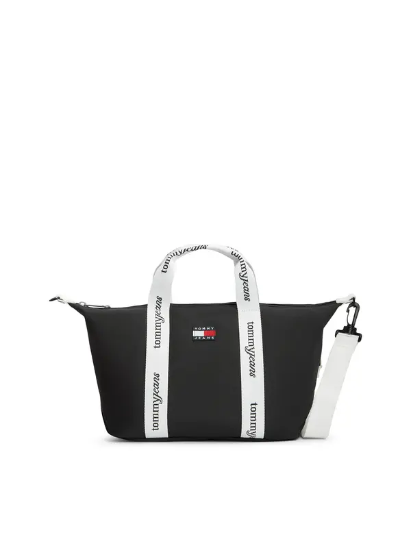 Tommy Jeans Tommy Jeans Ročna torbica 'Essential'  črna / bela