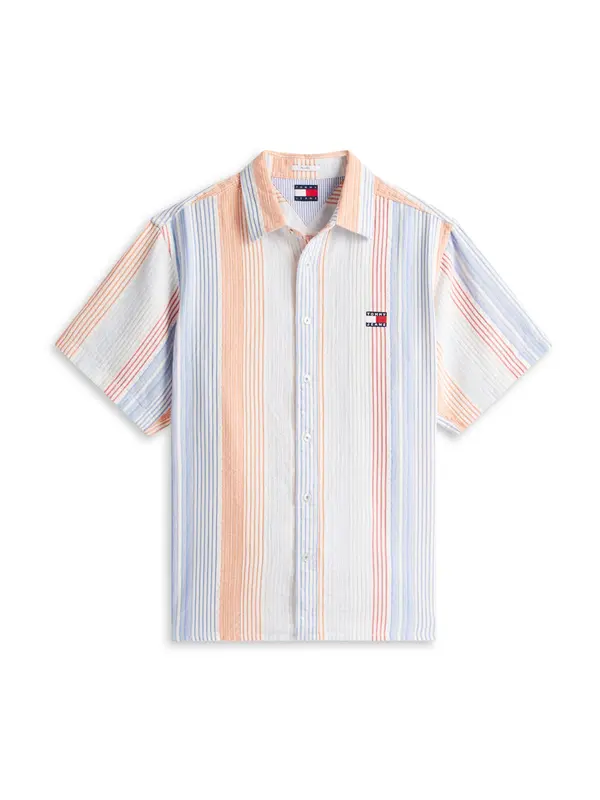 Tommy Jeans Tommy Jeans Srajca  nebeško modra / losos / oranžno rdeča / bela