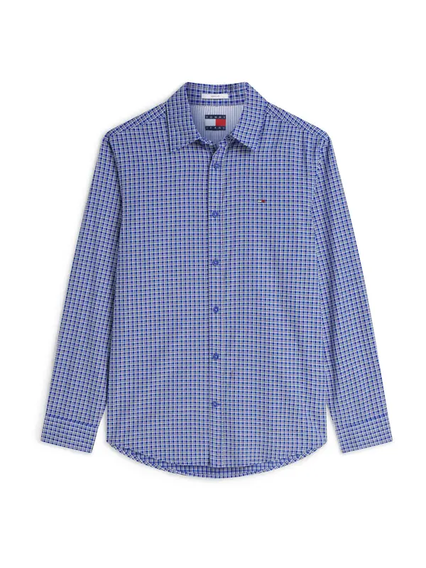 Tommy Jeans Tommy Jeans Srajca 'Regular Fit Pattern'  kobalt modra / črna / bela