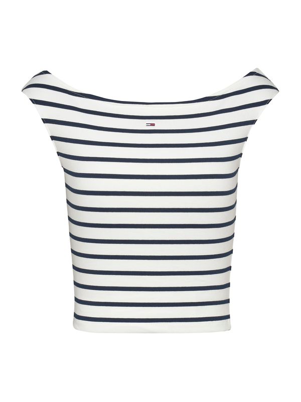 Tommy Jeans Tommy Jeans Top  črna / bela