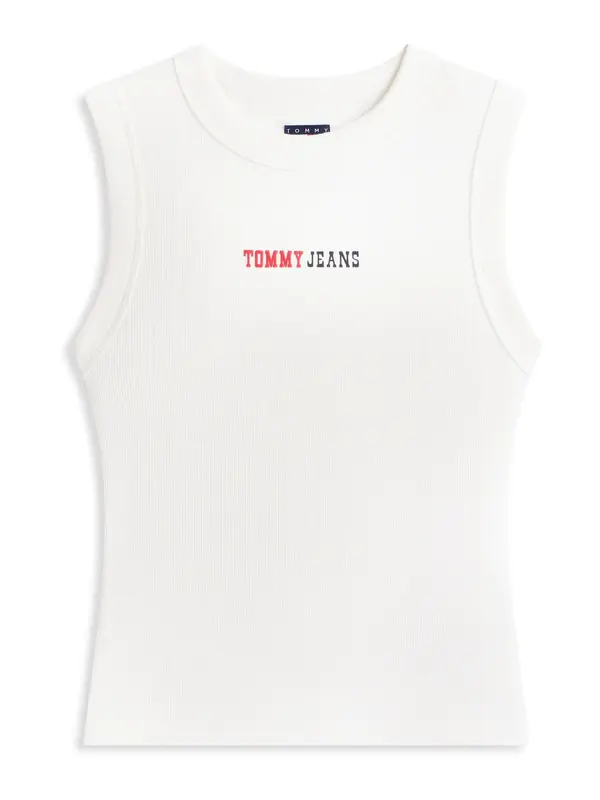 Tommy Jeans Tommy Jeans Top 'ESS'  rdeča / črna / bela