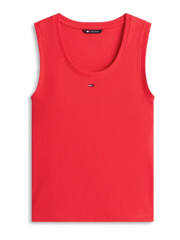 Tommy Jeans Tommy Jeans Top 'ESSENTIAL'  rdeča