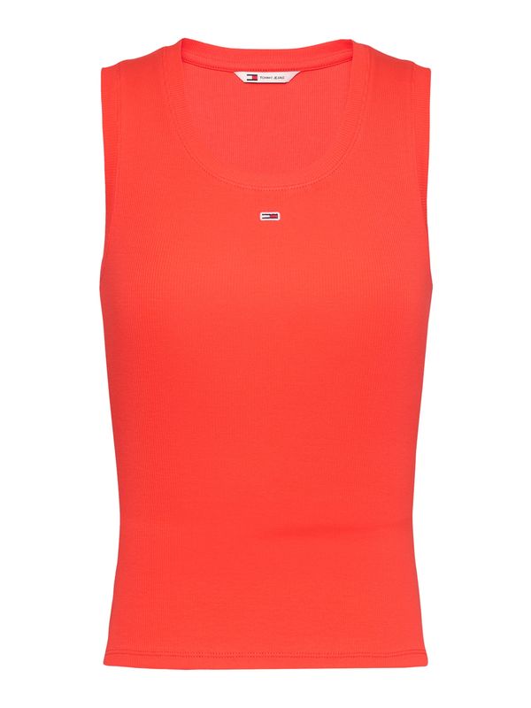 Tommy Jeans Tommy Jeans Top 'ESSENTIAL'  temno oranžna