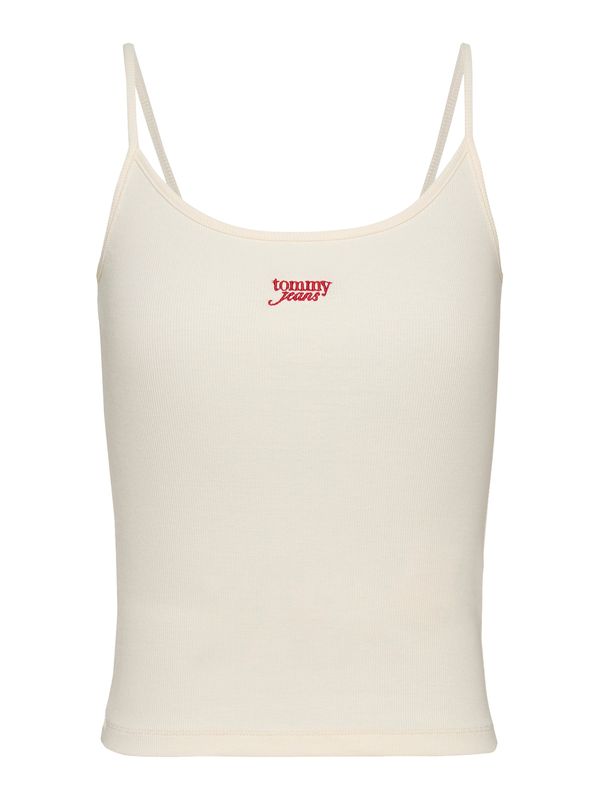 Tommy Jeans Tommy Jeans Top  rdeča / bela