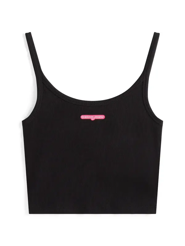 Tommy Jeans Tommy Jeans Top  svetlo roza / črna