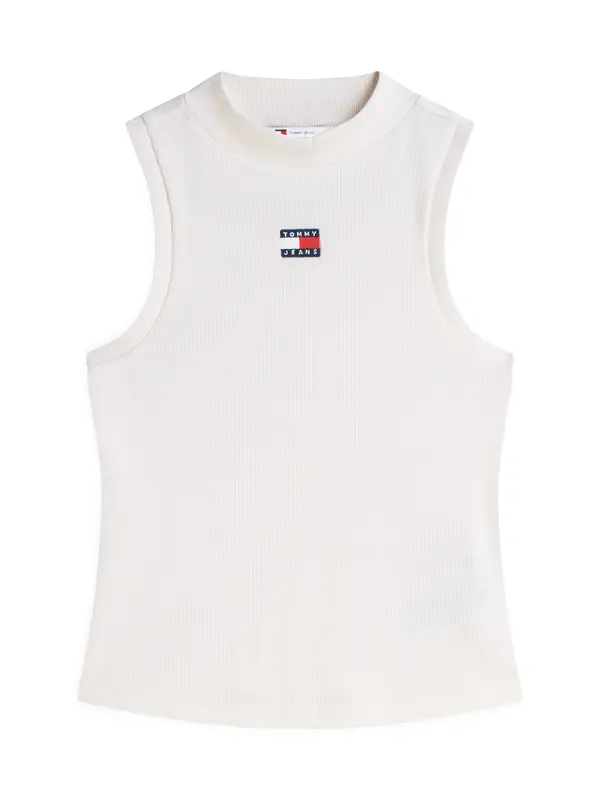 Tommy Jeans Tommy Jeans Top 'Tommy Badge Slim Tank'  mornarska / rdeča / bela
