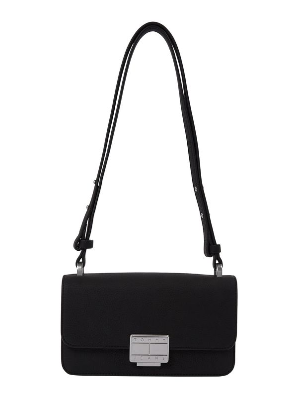 Tommy Jeans Tommy Jeans Torba za čez ramo 'FASHIONISTA'  črna / srebrna