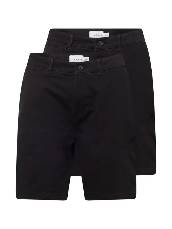 TOPMAN TOPMAN Chino hlače  siva / črna