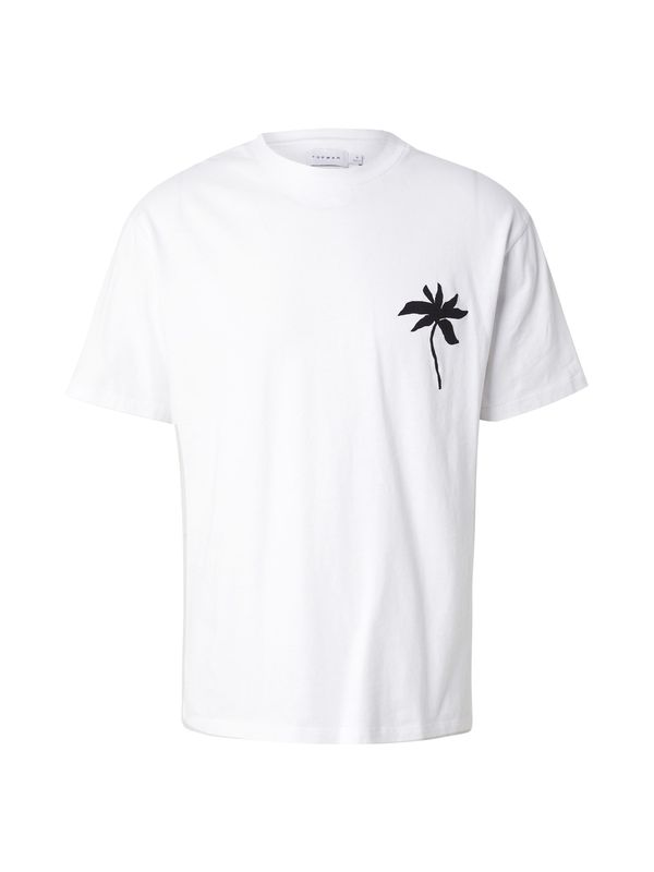 TOPMAN TOPMAN Majica 'Black Vase'  črna / bela