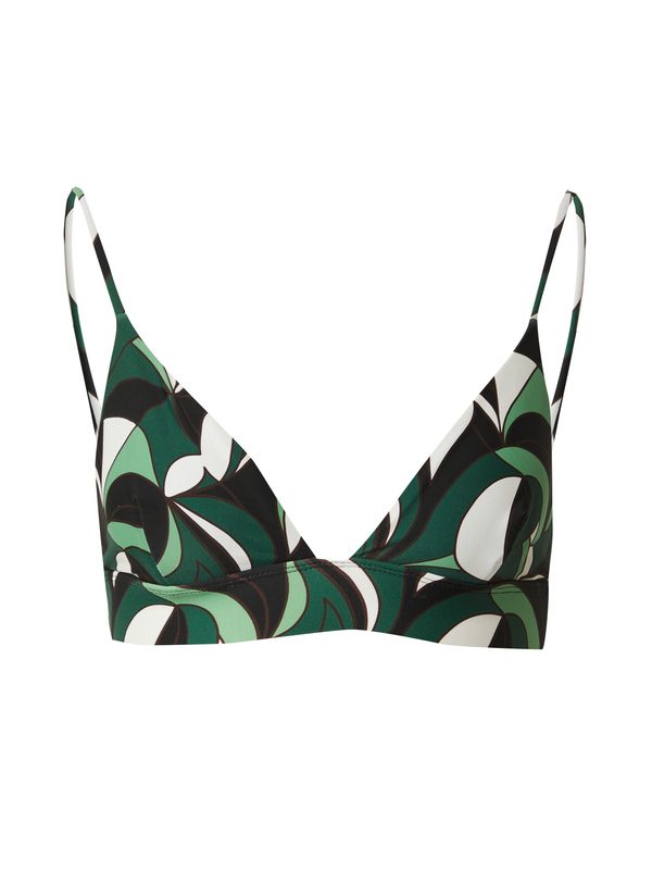 TOPSHOP TOPSHOP Bikini zgornji del  rjava / smaragd / črna / bela