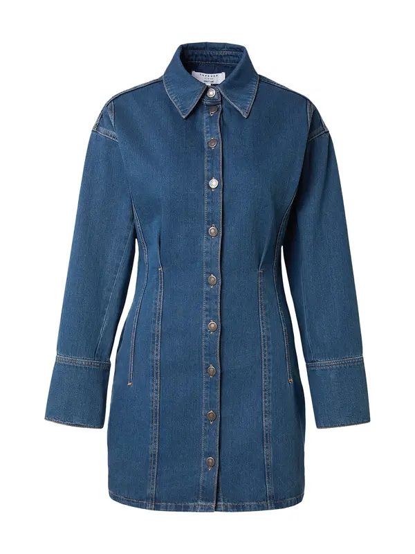 TOPSHOP TOPSHOP Dolga srajca 'TAYLOR'  moder denim