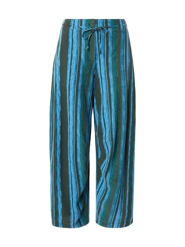 TOPSHOP TOPSHOP Hlače 'SALLIE'  nebeško modra / petrol / črna