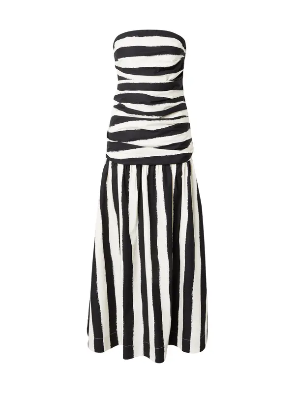 TOPSHOP TOPSHOP Koktejl obleka 'LISA'  črna / bela