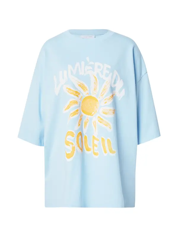 TOPSHOP TOPSHOP Majica 'Soleil'  svetlo modra / rumena / bela