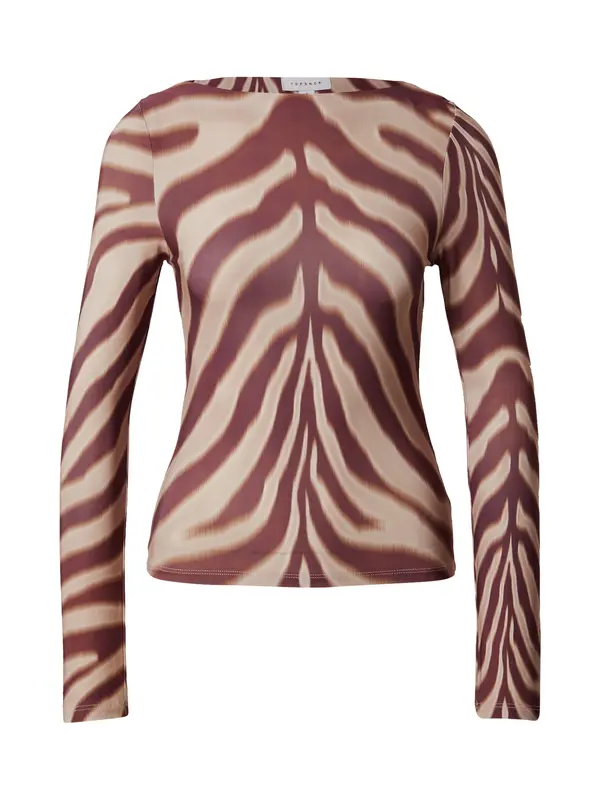 TOPSHOP TOPSHOP Majica 'ZABRA'  bež / rjava / bordo