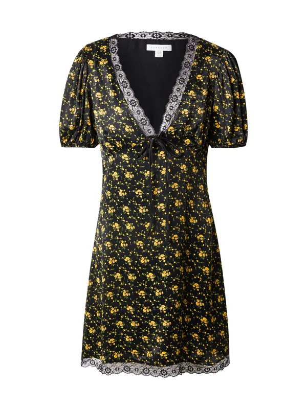 TOPSHOP TOPSHOP Obleka  rumena / zelena / črna