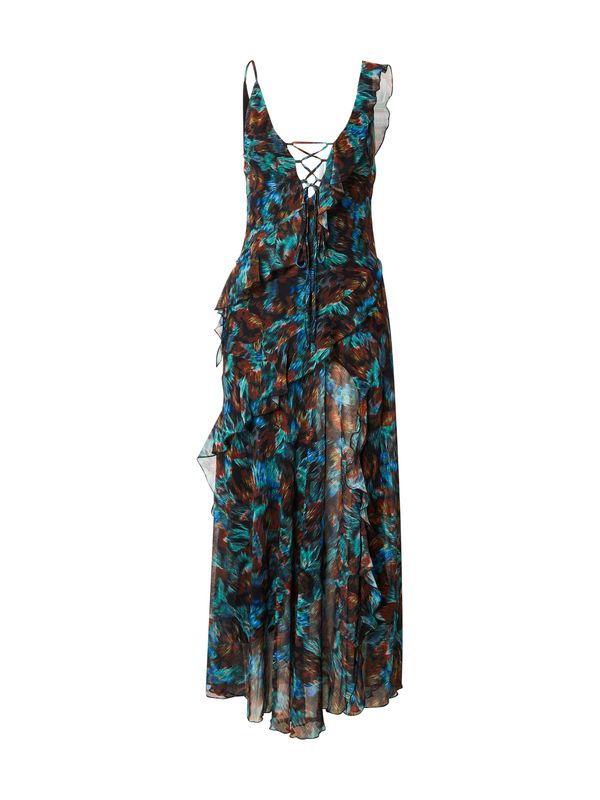 TOPSHOP TOPSHOP Poletna obleka  modra / turkizna / rubin rdeča / črna