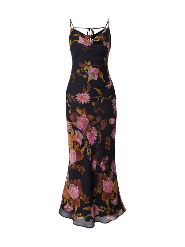 TOPSHOP TOPSHOP Poletna obleka  temno rjava / zlato-rumena / svetlo roza / črna