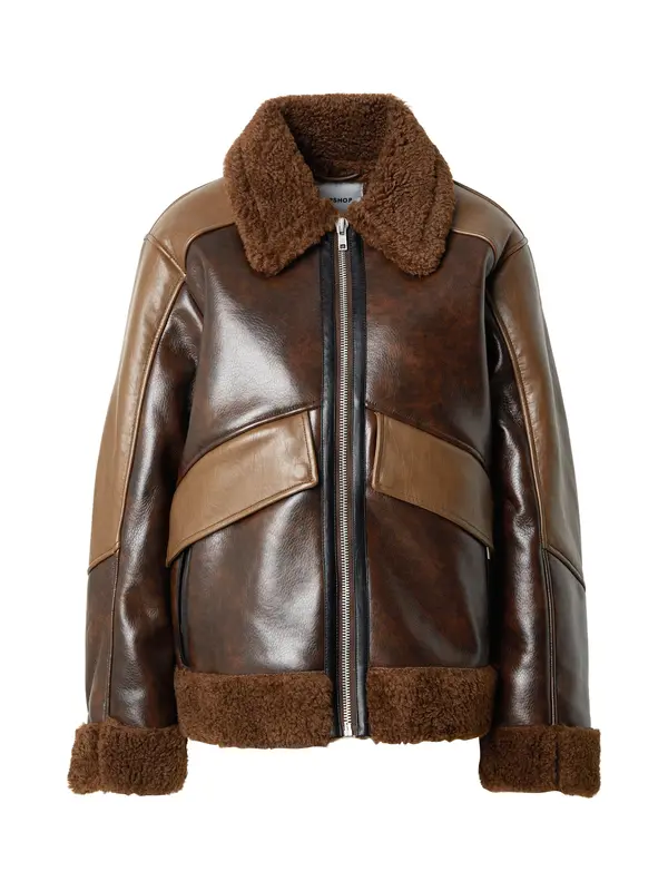 TOPSHOP TOPSHOP Prehodna jakna 'JULIE'  čokolada / pueblo