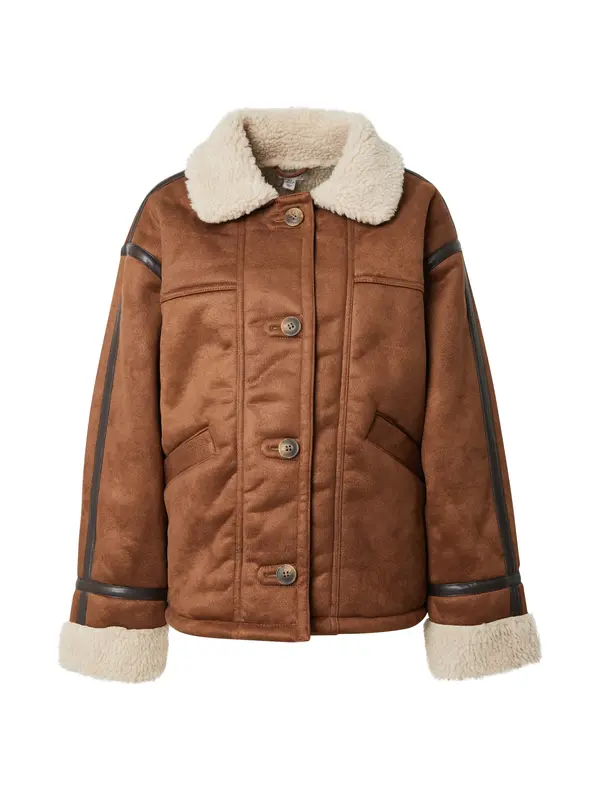 TOPSHOP TOPSHOP Prehodna jakna  kremna / konjak