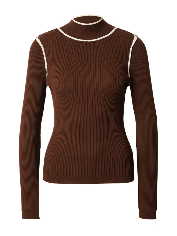 TOPSHOP TOPSHOP Pulover  čokolada / bela