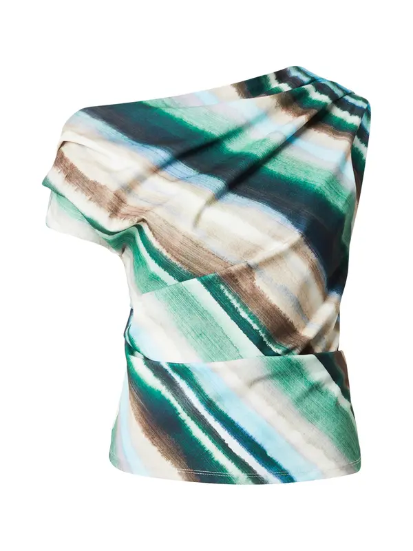 TOPSHOP TOPSHOP Top 'JULINA'  kremna / mornarska / rjava / smaragd